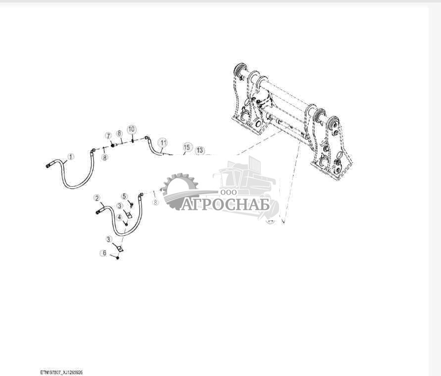 Standard Coupler Hydraulic Lines, Tool Carrier 